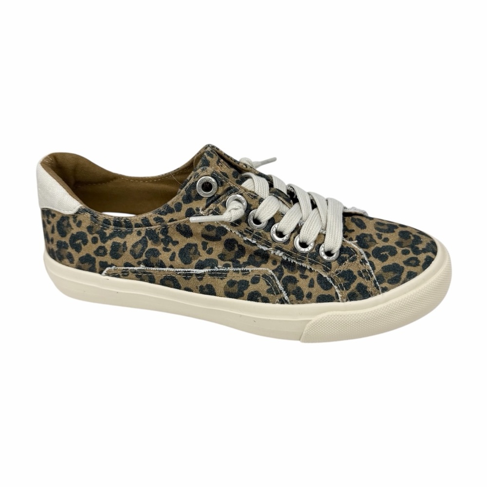 Blowfish Malibu Women's Martina Too Lace Up Lace Up Sneakers Tan Black Canvas 7M
